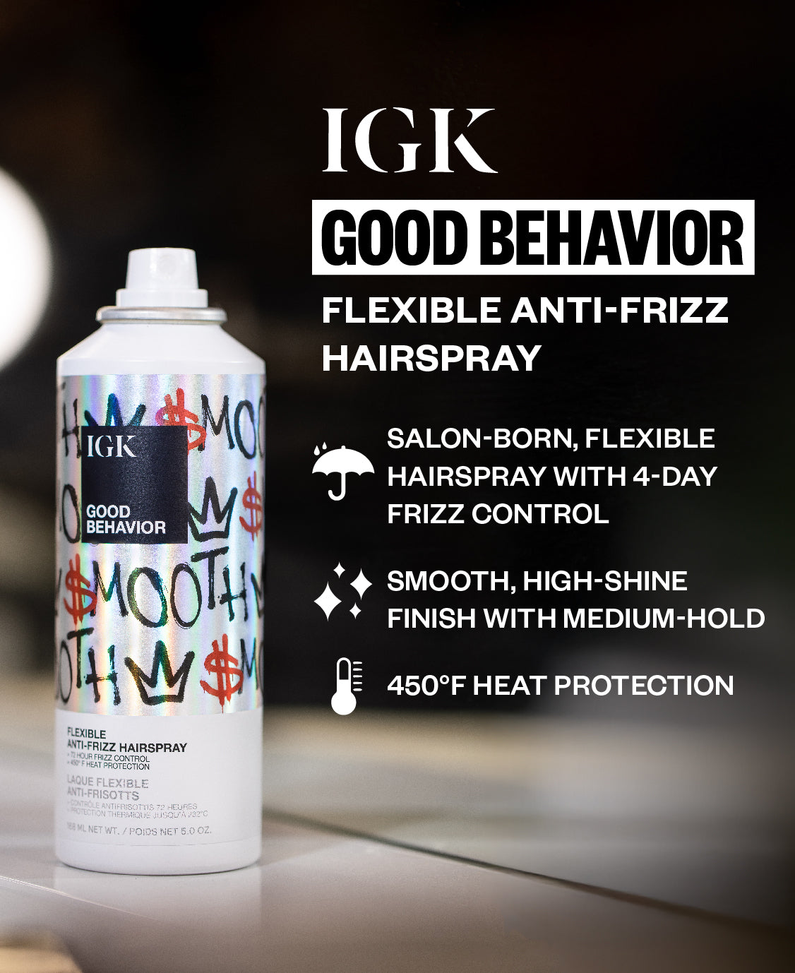 Good Behavior Flexible Anti Frizz Hairspray